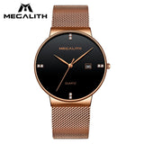 MEGALITH Mens Watches Top Brand Luxury Waterproof Wrist Watch Ultra Thin Date Quartz Watch For Men Sports Clock Erkek Kol Saati