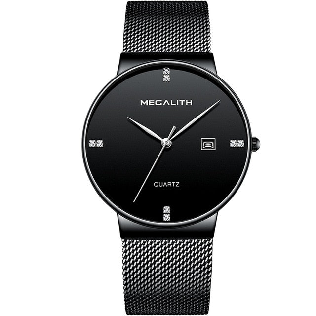 MEGALITH Mens Watches Top Brand Luxury Waterproof Wrist Watch Ultra Thin Date Quartz Watch For Men Sports Clock Erkek Kol Saati