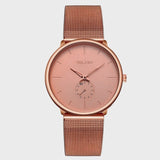 Men Casual Watches Minimalism Brand New Fashion Quartz Casual Stainless Steel Mesh Strap Ultra Thin Business WristWatch