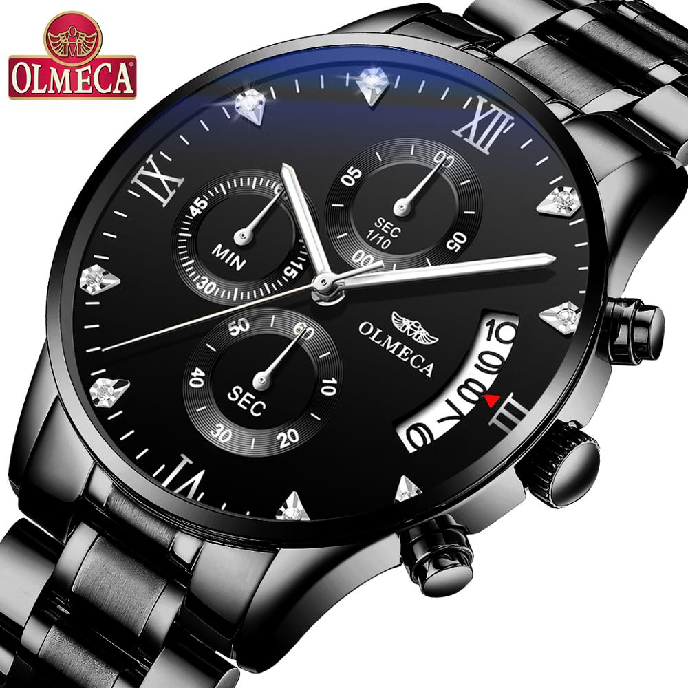 OLMECA Top Brand Luxury Men Watches Military Quartz Wristwatches Fashion Relogio Masculino Famous Sports Dress Mens Watch Clock