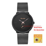 DONROSIN Men Casual Slim Mesh Steel Waterproof Sport Watch Fashion Mens Watches Top Brand Luxury Quartz Watch Relogio Masculino