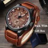 New CURREN Top Brand Luxury Mens Watches Male Clocks Date Sport Military Clock Leather Strap Quartz Business Men Watch Gift 8225