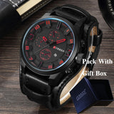 New CURREN Top Brand Luxury Mens Watches Male Clocks Date Sport Military Clock Leather Strap Quartz Business Men Watch Gift 8225