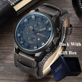 New CURREN Top Brand Luxury Mens Watches Male Clocks Date Sport Military Clock Leather Strap Quartz Business Men Watch Gift 8225