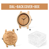 Personality Creative Design Logo MESSAGE Engraved Carved Customize ONLY Logo cost Laser Charge No Watch