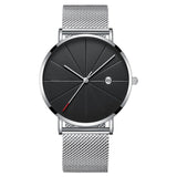 The Latest Simple Men's Stainless Steel Watch Classic Quartz Date Watches Business Casual Mesh Belt Wristwatch Masculine Relogio