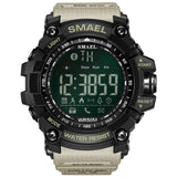 SMAEL Mens Chronograph Watches Sport Male Clock Stop Army Military Watch Men Multifunction Waterproof LED Digital Watch for Man