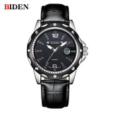 BIDEN Man Watch Stainless Steel Strap Watches Military Watch casual fashion  wristwatches Waterproof Watch man relogio masculino