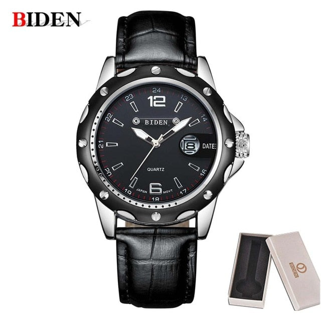 BIDEN Man Watch Stainless Steel Strap Watches Military Watch casual fashion  wristwatches Waterproof Watch man relogio masculino