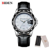 BIDEN Man Watch Stainless Steel Strap Watches Military Watch casual fashion  wristwatches Waterproof Watch man relogio masculino