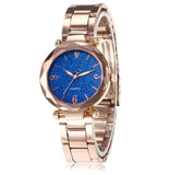 Personality Romantic Women Watches Best Sell Star Sky Dial Clock Luxury Rose Gold Bracelet Wrist Ladies Watches reloj mujer