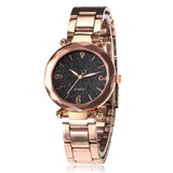 Personality Romantic Women Watches Best Sell Star Sky Dial Clock Luxury Rose Gold Bracelet Wrist Ladies Watches reloj mujer