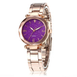 Personality Romantic Women Watches Best Sell Star Sky Dial Clock Luxury Rose Gold Bracelet Wrist Ladies Watches reloj mujer