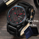 CURREN Top Brand Luxury Mens Watches Male Clocks Date Sport Military Clock Leather Strap Quartz Business Men Watch Gift 8225