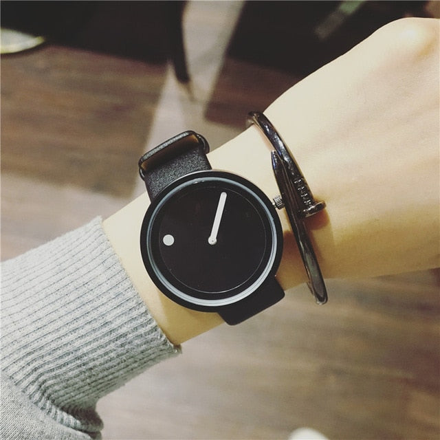 2019 Minimalist style creative wristwatches BGG black & white new design Dot and Line simple stylish quartz fashion watches gift