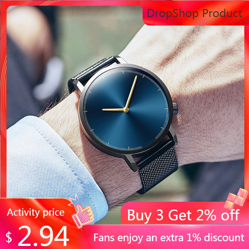 Mens Business Male Watch 2019 Fashion Classic Gold Quartz Stainless Steel Wrist Watch Watches Men Clock relogio masculino#YY