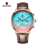 2019 New Fashion Color Bright Glass Watch Men Top Luxury Brand Chronograph Men's Stainless Steel Business Clock Men Wrist Watch