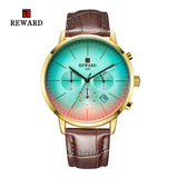 2019 New Fashion Color Bright Glass Watch Men Top Luxury Brand Chronograph Men's Stainless Steel Business Clock Men Wrist Watch