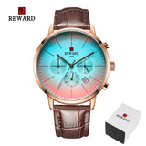 2019 New Fashion Color Bright Glass Watch Men Top Luxury Brand Chronograph Men's Stainless Steel Business Clock Men Wrist Watch