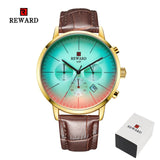 2019 New Fashion Color Bright Glass Watch Men Top Luxury Brand Chronograph Men's Stainless Steel Business Clock Men Wrist Watch