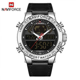 NAVIFORCE New Men Watch Top Luxury Brand Leather Waterproof Sport Men Watches Quartz Analog Digital Watch Male Relogio Masculino