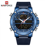 NAVIFORCE New Men Watch Top Luxury Brand Leather Waterproof Sport Men Watches Quartz Analog Digital Watch Male Relogio Masculino