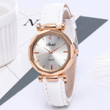 Hot Festival Gift Women Leather Watch Casual Luxury Analog Quartz Crystal Wristwatch Reloj de dama free shipping Drop Shopping W