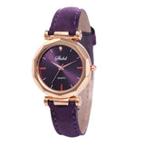 Hot Festival Gift Women Leather Watch Casual Luxury Analog Quartz Crystal Wristwatch Reloj de dama free shipping Drop Shopping W