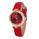 Hot Festival Gift Women Leather Watch Casual Luxury Analog Quartz Crystal Wristwatch Reloj de dama free shipping Drop Shopping W