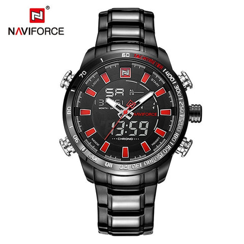 NAVIFORCE Luxury Brand Men Military Sport Watches Men's Digital Quartz Clock Full Steel Waterproof Wrist Watch relogio masculino