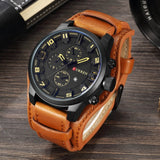 New CURREN Top Brand Luxury Mens Watches Male Clocks Date Sport Military Clock Leather Strap Quartz Business Men Watch Gift 8225