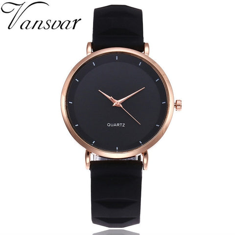 Vansvar Fashion Jelly Silicone Women Watches Luxury Brand Casual Ladies Quartz Clock Wristwatches Clock Montre Femme