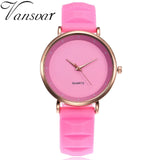 Vansvar Fashion Jelly Silicone Women Watches Luxury Brand Casual Ladies Quartz Clock Wristwatches Clock Montre Femme