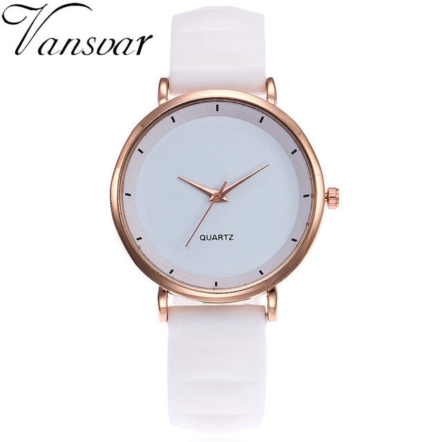 Vansvar Fashion Jelly Silicone Women Watches Luxury Brand Casual Ladies Quartz Clock Wristwatches Clock Montre Femme