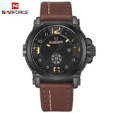 NAVIFORCE Top Luxury Brand Men Sports Military Quartz Watch Man Analog Date Clock Leather Strap Wristwatch Relogio Masculino