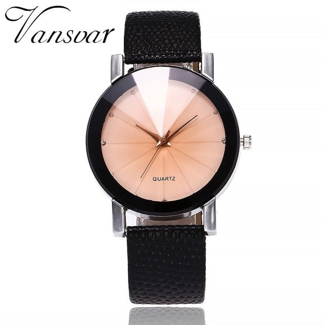 Vansvar Women Watch Luxury Brand Casual Simple Quartz Clock For Women Leather Strap Wrist Watch Reloj Mujer Drop Shipping