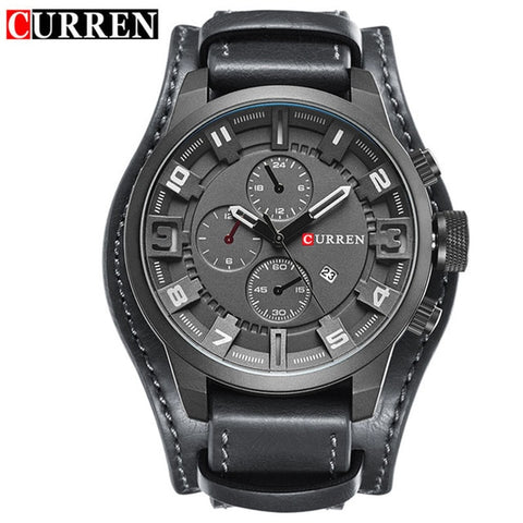 relogio masculino CURREN Watch Men Military Quartz Watch Mens Watches Top Brand Luxury Leather Sports Wristwatch Date Clock 8225