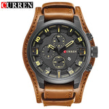 relogio masculino CURREN Watch Men Military Quartz Watch Mens Watches Top Brand Luxury Leather Sports Wristwatch Date Clock 8225