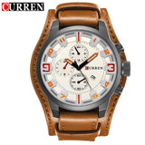 relogio masculino CURREN Watch Men Military Quartz Watch Mens Watches Top Brand Luxury Leather Sports Wristwatch Date Clock 8225