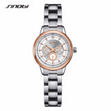 SINOBI Women Watch Elegant Brand Famous Luxury Silver Quartz Watches Ladies Steel Antique Geneva Wristwatches Relogio 2019 Gift