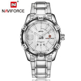 NAVIFORCE Luxury Brand Mens Sport Watch Gold Full Steel Quartz Watches Men Date Waterproof Military Clock Man relogio masculino