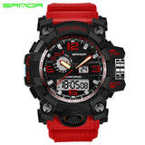 SANDA top luxury brand G style men's military sports watch LED digital watch waterproof men's watch Relogio Masculino