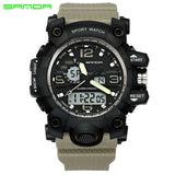 SANDA top luxury brand G style men's military sports watch LED digital watch waterproof men's watch Relogio Masculino