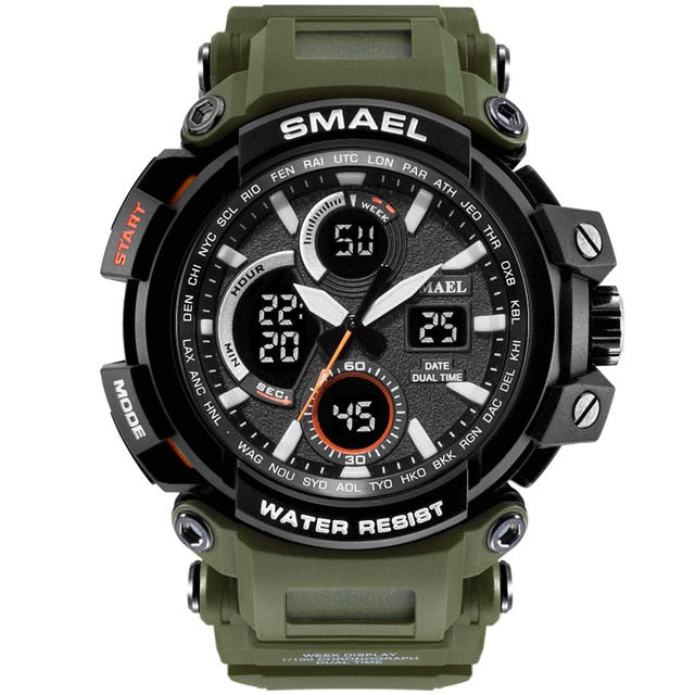 SMAEL Sport Watches 2018 Men Watch Waterproof LED Digital Watch Male Clock Relogio Masculino erkek kol saati 1708B Men Watches