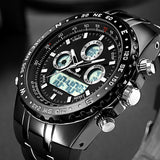 Readeel Top Brand Sport Quartz Wrist Watch Men Military Waterproof Watches LED Digital Watches Men Quartz Wristwatch Clock Male