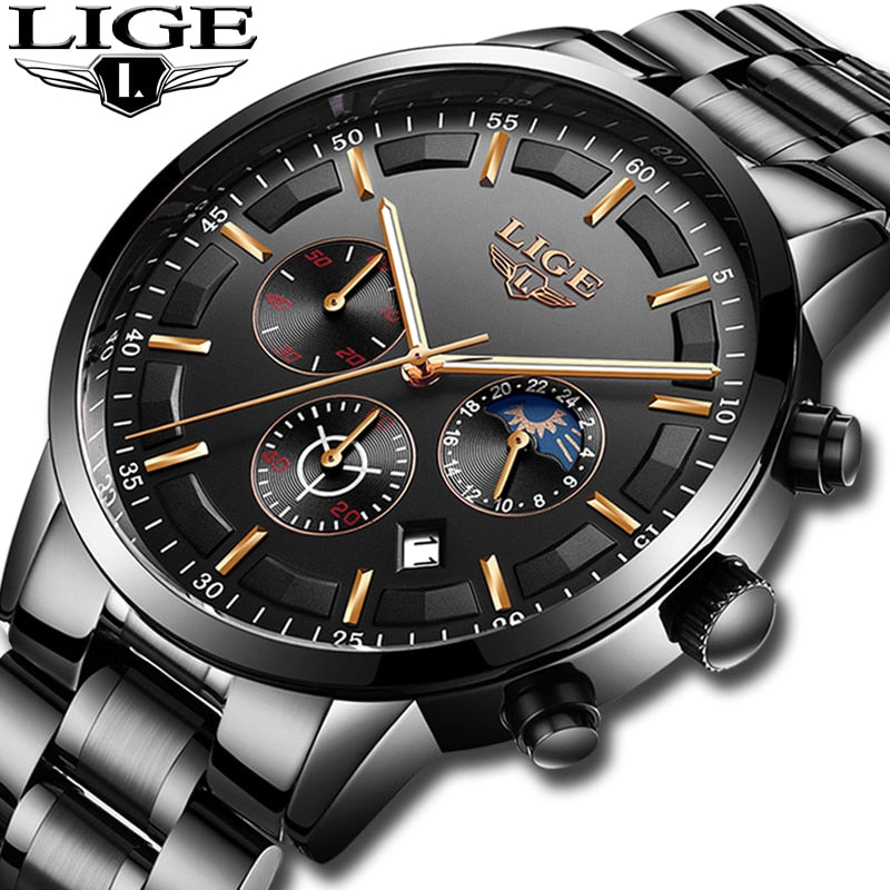 Relojes 2018 Watch Men LIGE Fashion Sport Quartz Clock Mens Watches Top Brand Luxury Business Waterproof Watch Relogio Masculino