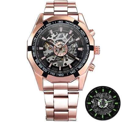 Winner Watch Men Skeleton Automatic Mechanical Watch Gold Skeleton Vintage Man Watch Mens FORSINING Watch Top Brand Luxury