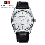 Full Stainless Steel Men Watch Fashion Male Date Calendar Clock Sports Watchband Waterproof Man Quartz Wrist Watches KINGNUOS