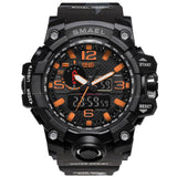 SMAEL Brand Men Sports Watches Dual Display Analog Digital LED Electronic Quartz Wristwatches Waterproof Swimming Military Watch