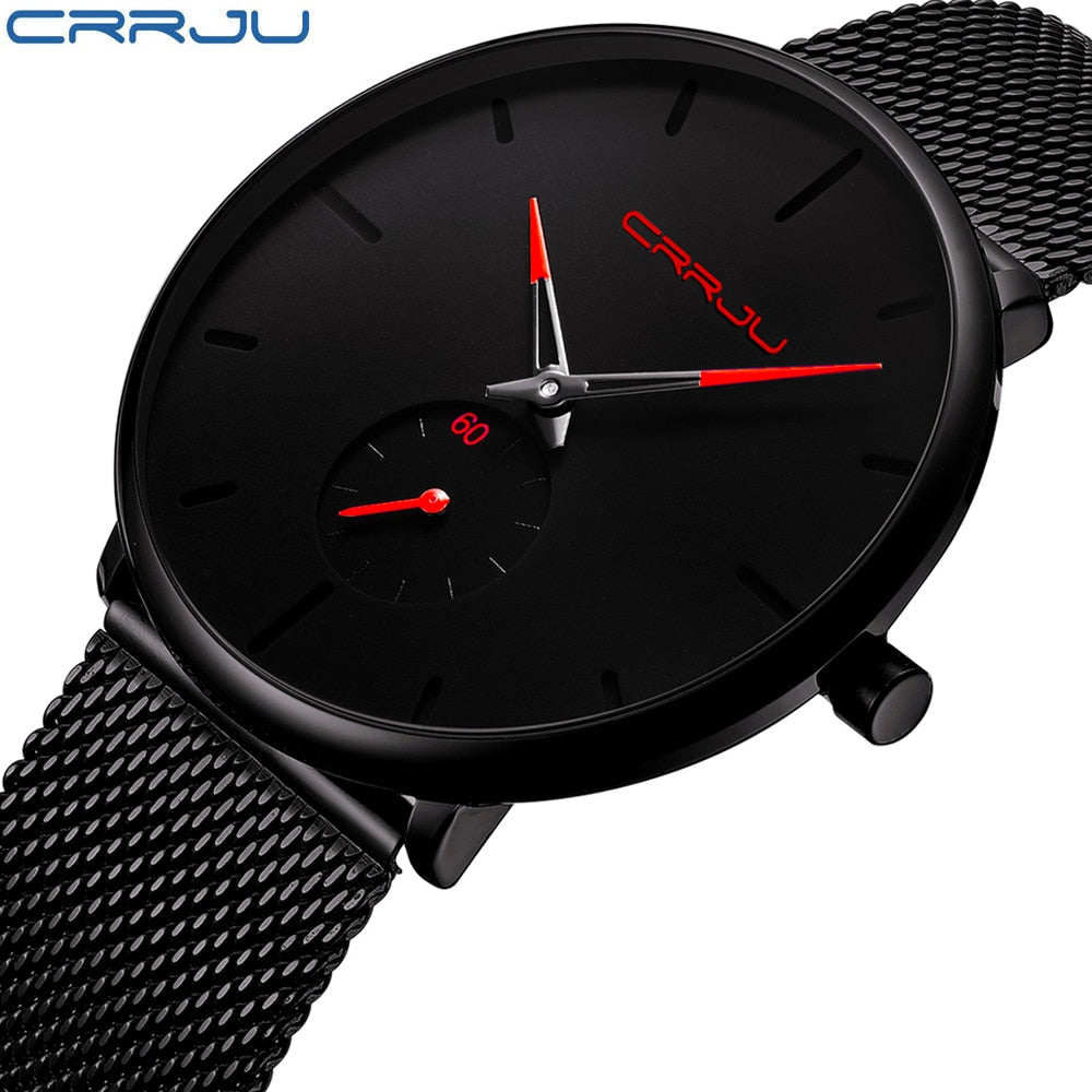 Crrju Watch Women And Men Watch Top Brand Luxury Famous Dress Fashion Watches Unisex Ultra Thin Wristwatch Relojes Para Hombre